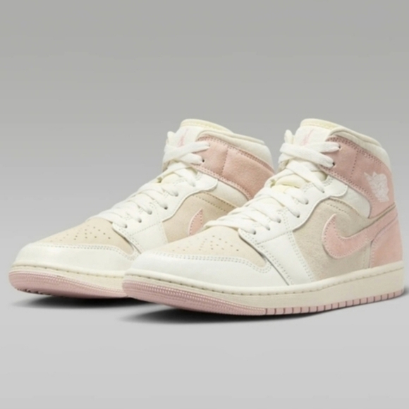 Air Jordan 1 Mid SE Sneakers Coconut Milk/Sail/Legend Pink 🔥FIRM PRICE 🔥 - Picture 16 of 16